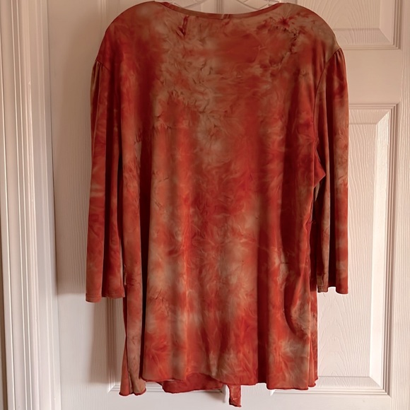 Vintage Studio 1940 boho style orange blouse size 18/20 - Picture 5 of 7